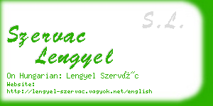 szervac lengyel business card